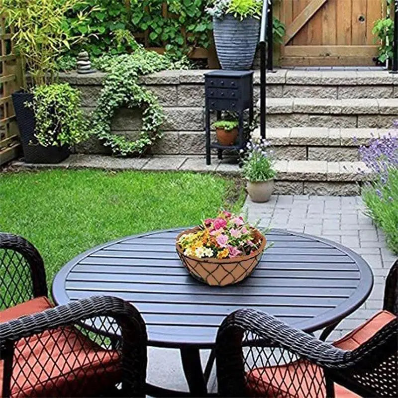 Felt Planter Basket Liners Set of 3 – Round Pre-Cut Garden Inserts