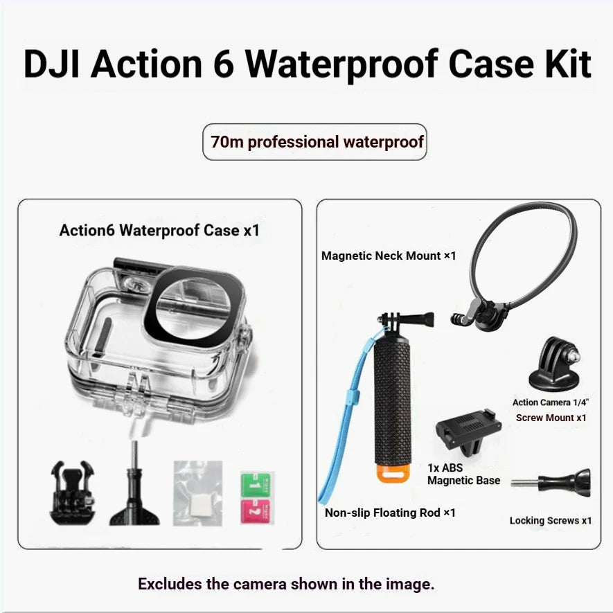 70M Waterproof Housing Case for DJI OSMO Action 6 – Dive Shell