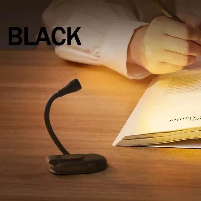 USB Rechargeable Clip-On Book Light | Dimmable 360° LED Lamp