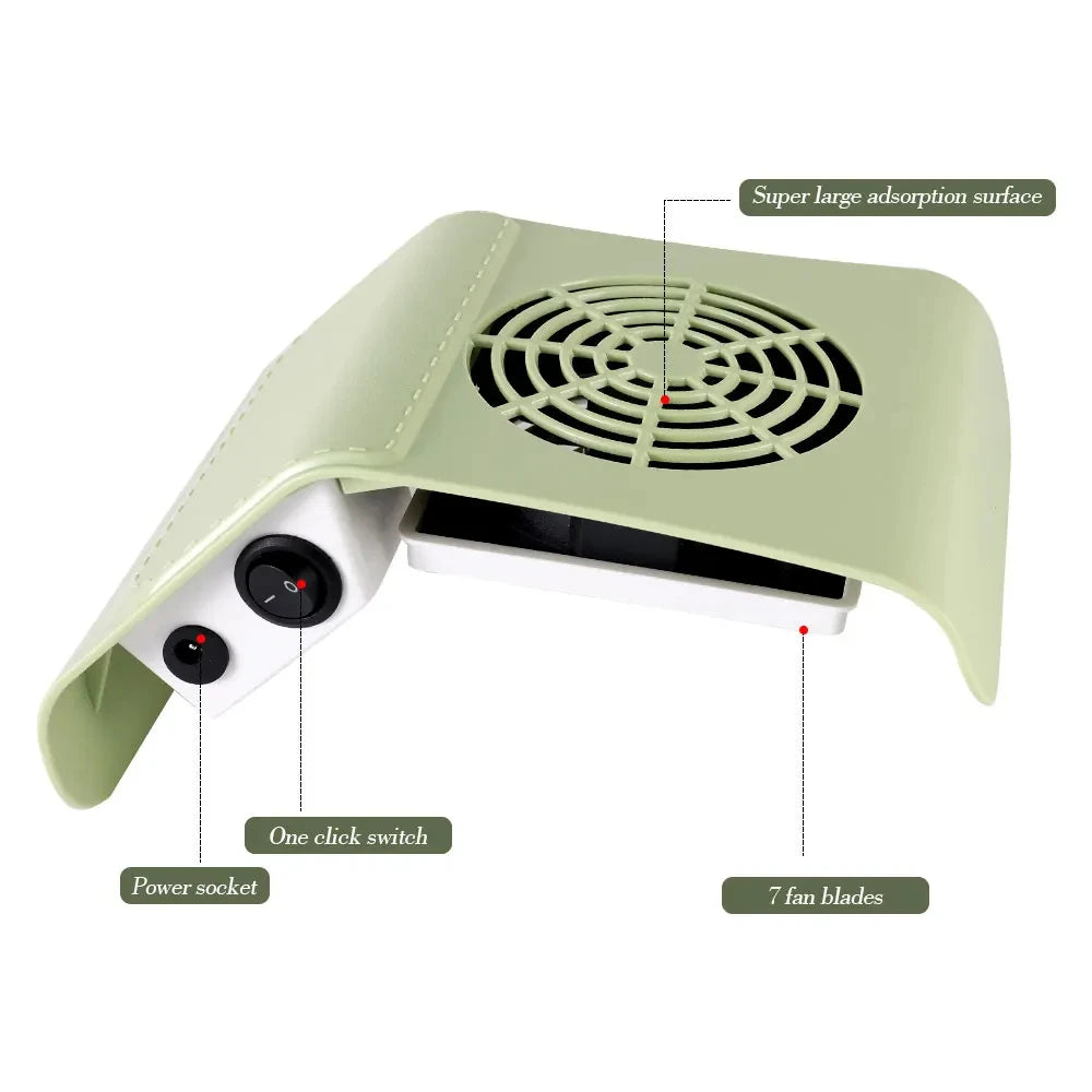 Low Noise & High Efficiency Nail Dust Collector, Strong Suction Vacuum with HEPA Filter for Manicure, Salon & Home Use Peaceful Pleasures Health and Wellness