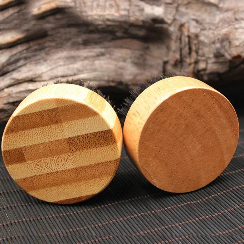 2pcs Natural Boar Bristle Beard Brush for Men Bamboo Face Massage That Works Wonders To Comb Beards and Mustache Drop Shipping Peaceful Pleasures Health and Wellness
