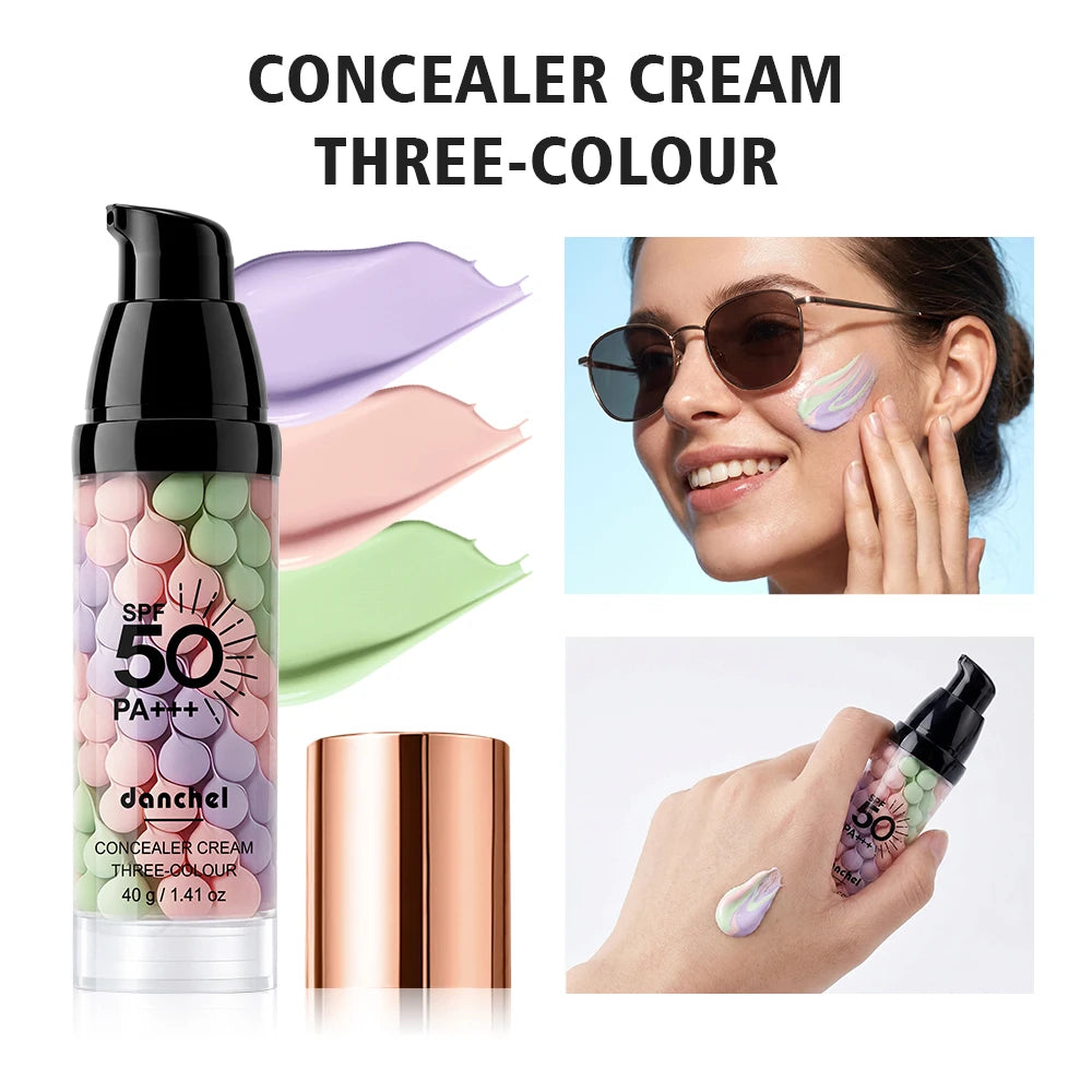 3 Colors Color Correcting Isolation Primer Moisturizing Concealer Base Cream Invisible Pores Brightening Long Lasting Makeup Fou Peaceful Pleasures Health and Wellness