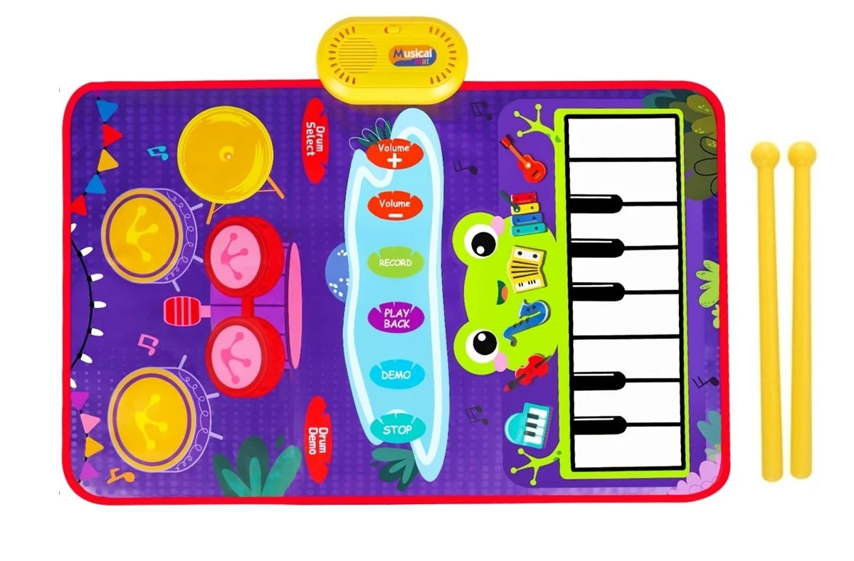 80x50cm Music Play Mat Kids Toddlers Floor Piano Keyboard Drum Toys