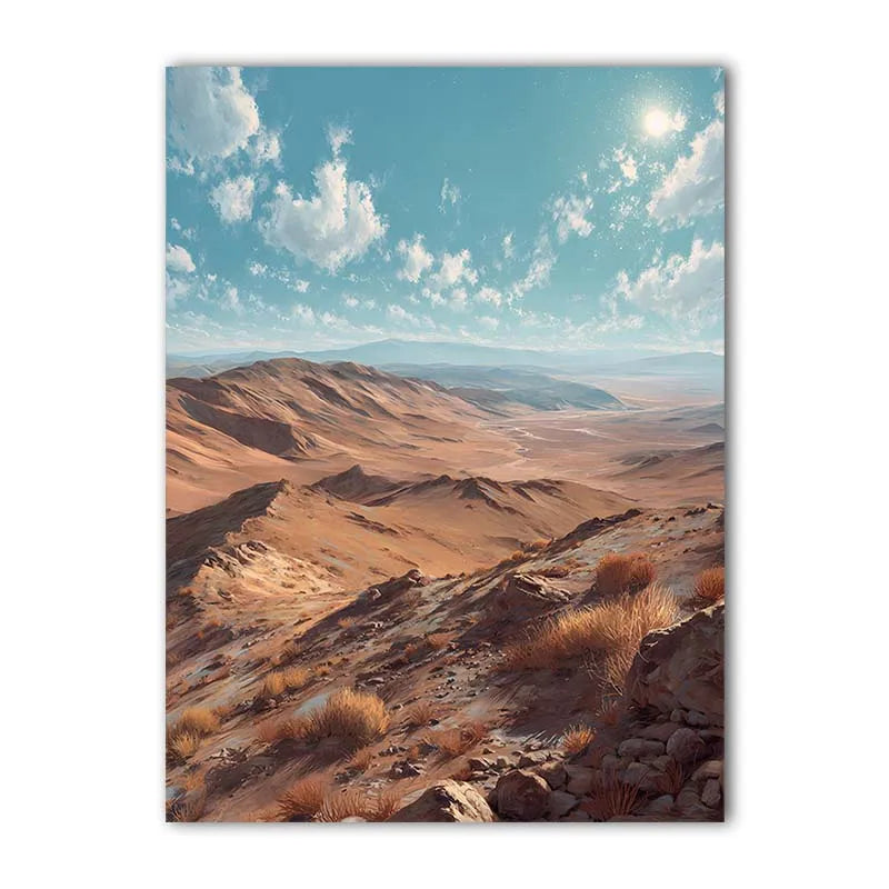 Desert Landscape Canvas Wall Art | Modern Poster Print Canvas Wall Art Peaceful Pleasures Health and Wellness 06 40x50cm No Frame China Mainland