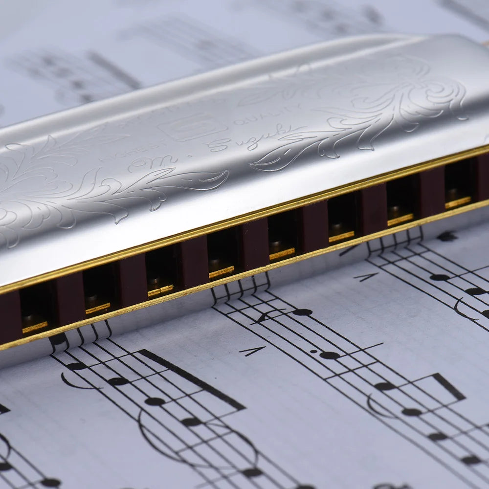 10-Hole Diatonic Blues Harmonica | Key C A B E F G, Beginner