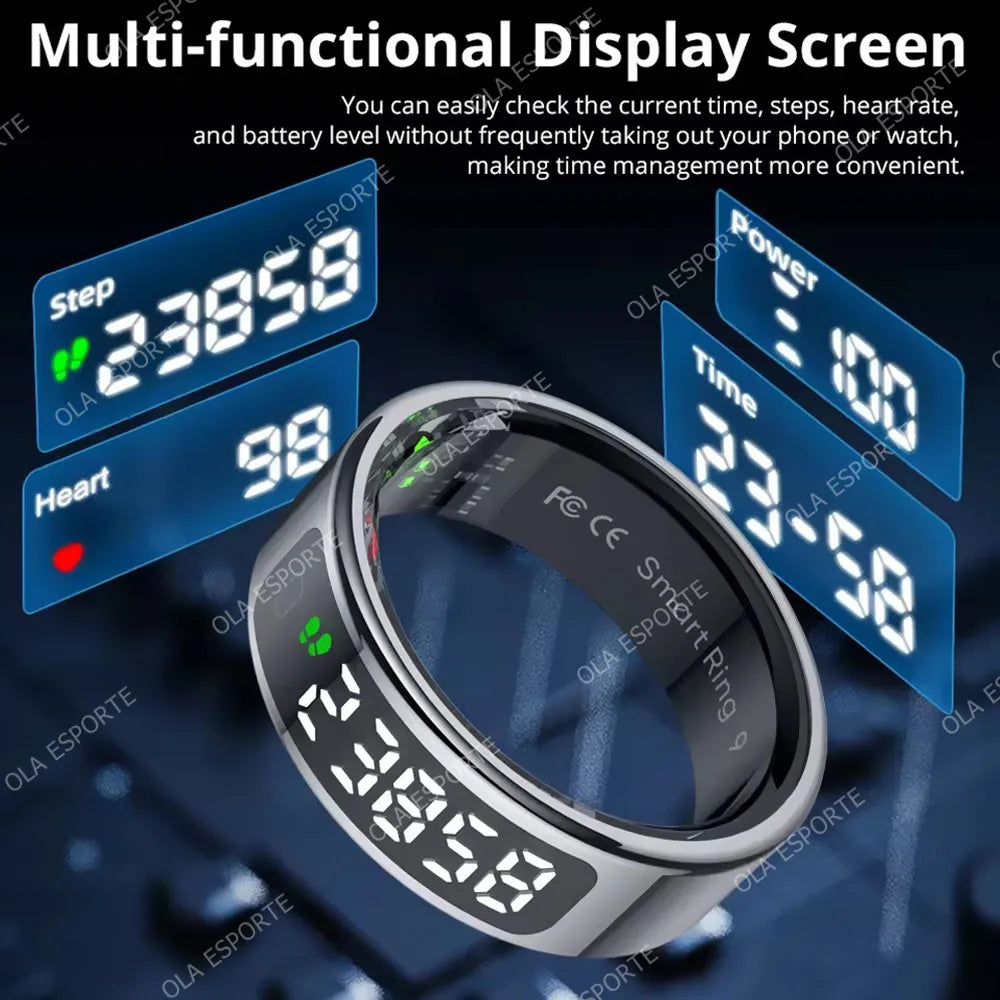 2025 Smart Ring Display | Health Tracker 5ATM | Ola Esporte