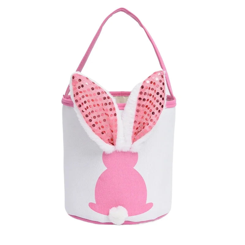 Light-Up Glitter Bunny Easter Egg Basket | Kids Candy Bucket