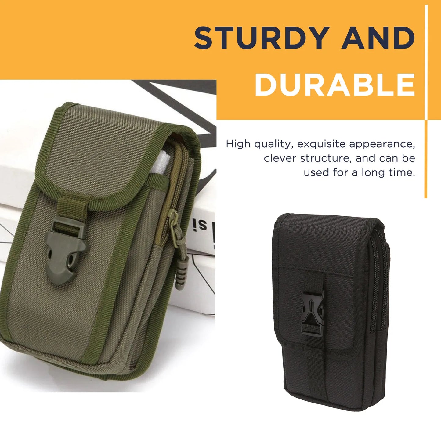 7 Inch Waist Pack For Phone Outdoor Work Waterproof Outdoor Rugged Belt Pack Work Waist Bag With Belt Loop For Cell Phone Peaceful Pleasures Health and Wellness