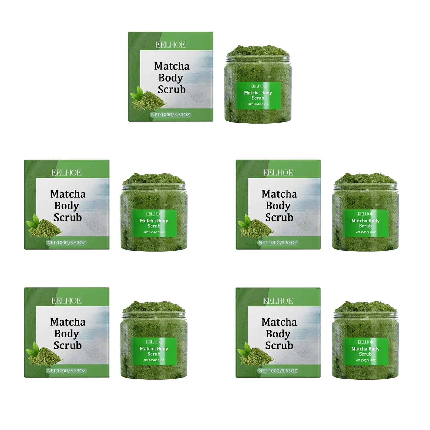 Matcha Sea Salt Body Scrub – Exfoliate, Brighten & Moisturize