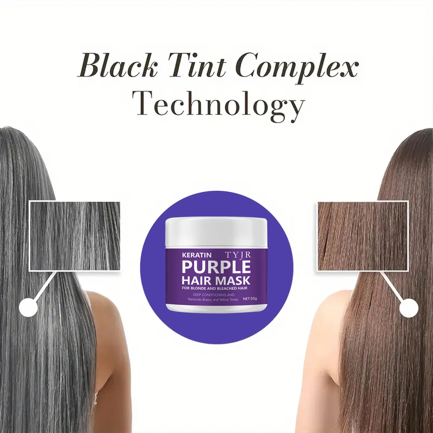 Purple Keratin Hair Mask – Nourishing Smoothing Treatment 50g