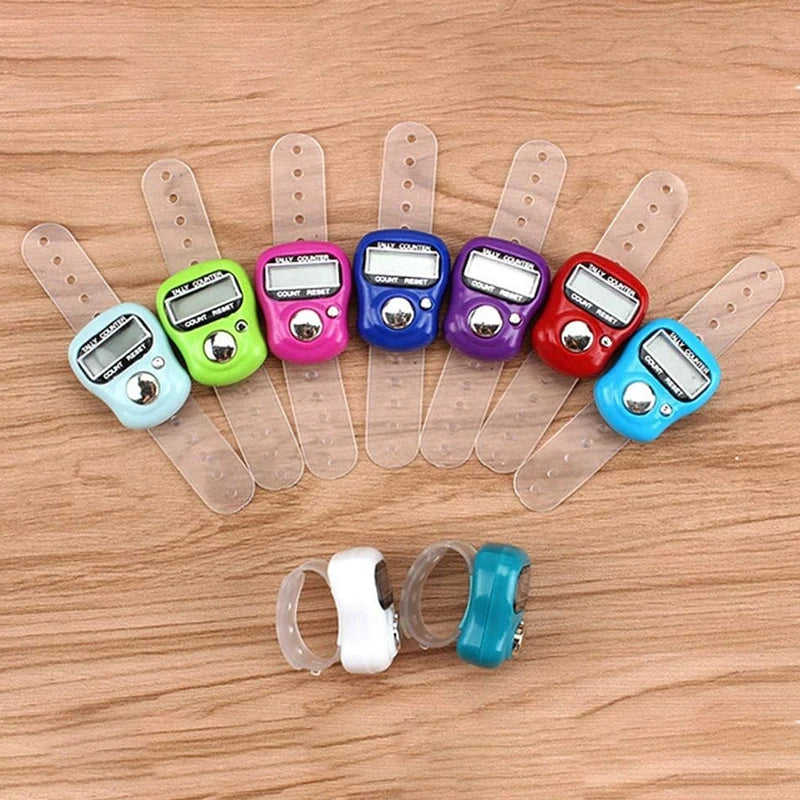 Versatile Mini Finger Counter Compass LED Electronic Handheld Tally Counter Clicker Counter Ring 0-99999 Peaceful Pleasures Health and Wellness