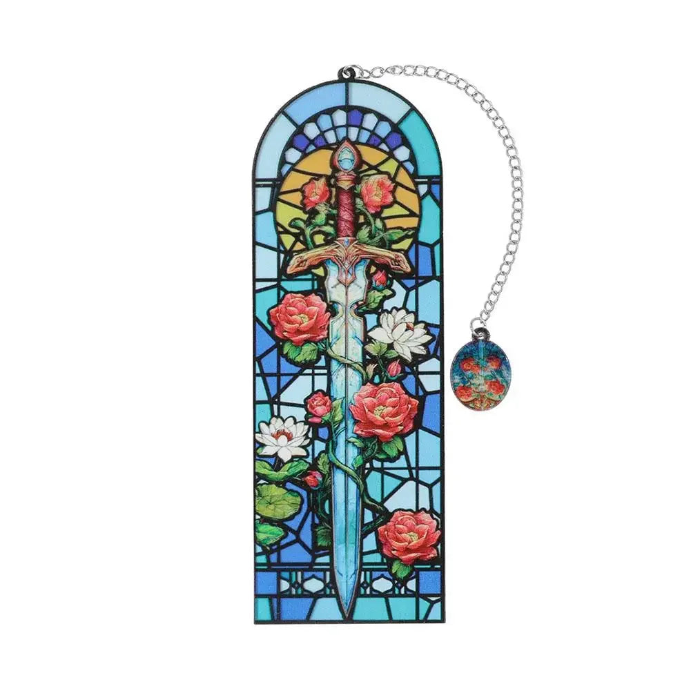 Vintage Stained Glass Dragon Bookmark Fourth Wing Fantasy Stationery Book Lover Gifts Reading Book Accessories Peaceful Pleasures Health and Wellness D