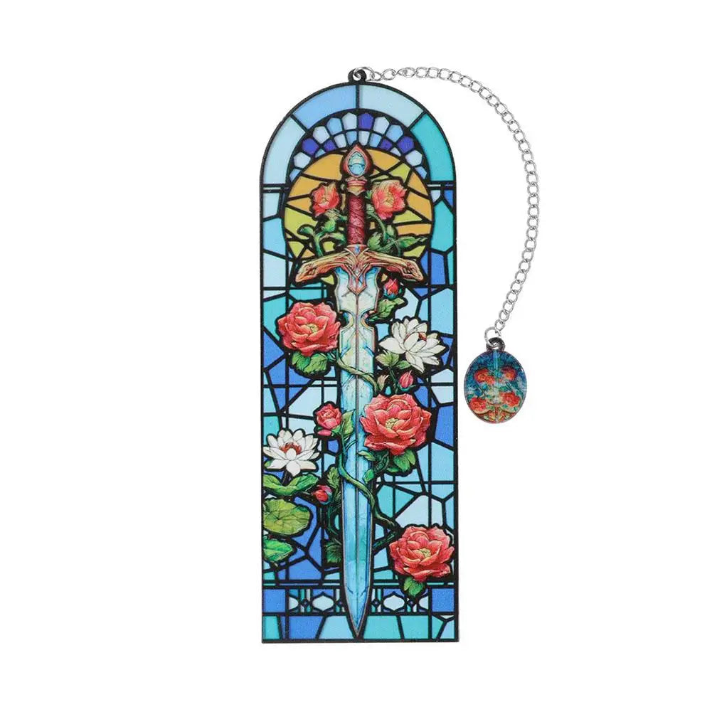Stained Glass Dragon Bookmark – Fantasy Gift for Book Lovers