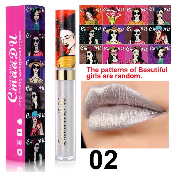 CmaaDu Diamond Shimmer Lip Gloss – Waterproof, 11 Colors