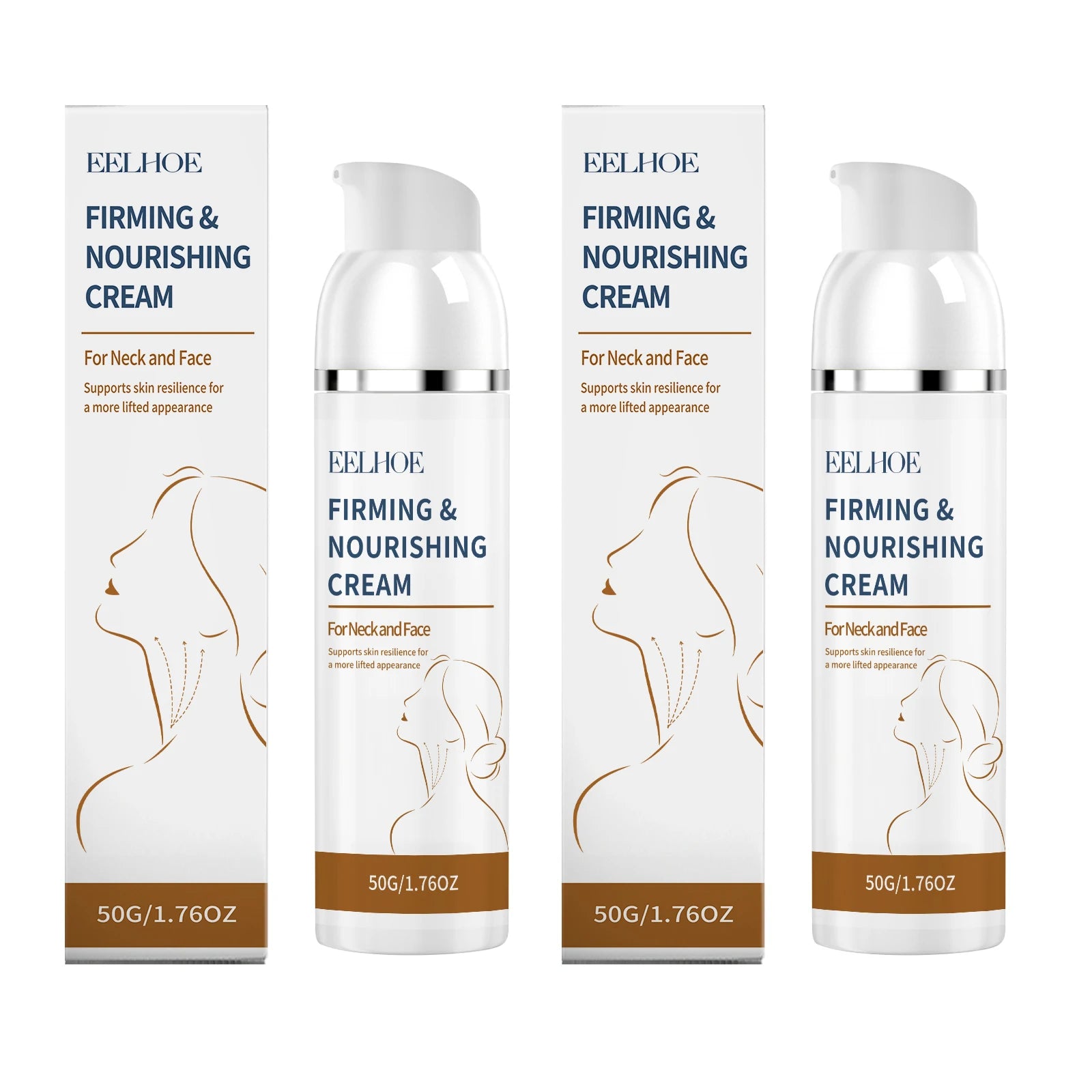 EELHOE Firming Neck Cream – Lift, Tighten & Hydrate 50g Firming Neck Cream Peaceful Pleasures Health and Wellness 2 x 50g Boxed