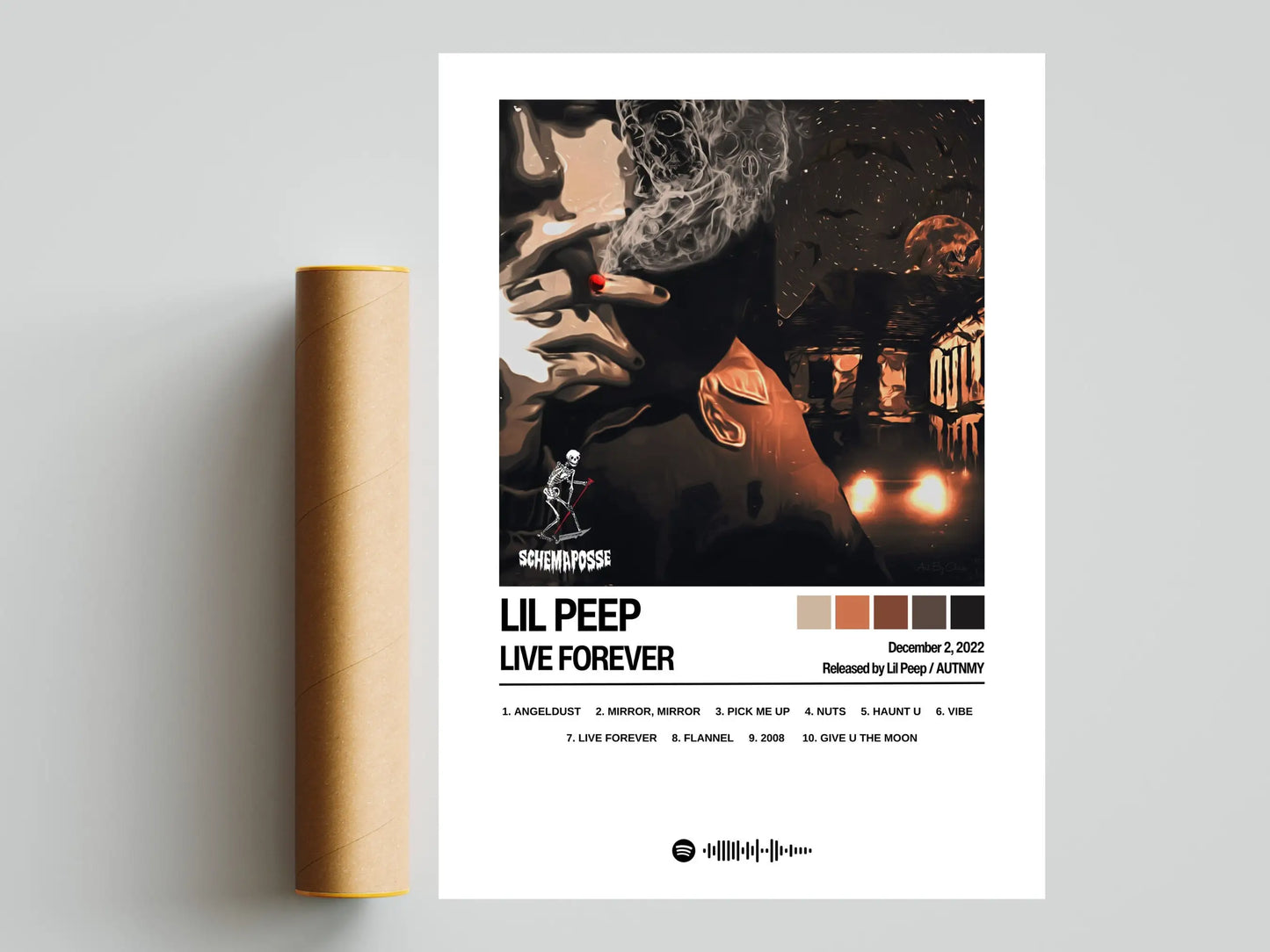 Lil Peep album Poster Music Album poster Fan gift Canvas printing poster Wall Art decoration painting Home Bedroom decoration Peaceful Pleasures Health and Wellness A2 50X70CM