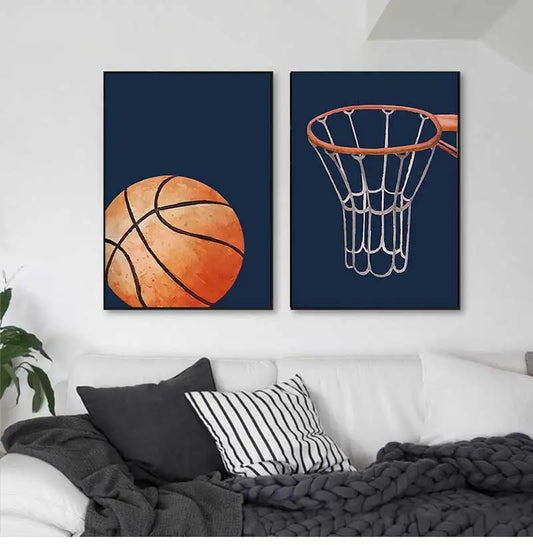 Personalized Basketball Canvas Wall Art | Boys Room Decor Personalized Canvas Print Peaceful Pleasures Health and Wellness