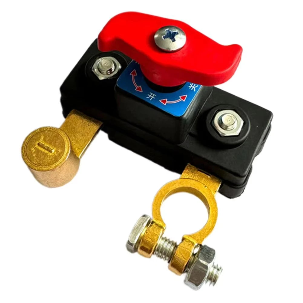 Car Battery Cut Off Switch 12V/24V ﻿Disconnect Automatic Circuit Breaker Anti-Power Off Leakage Protector Universal Auto Parts Peaceful Pleasures Health and Wellness Copper - 1pc