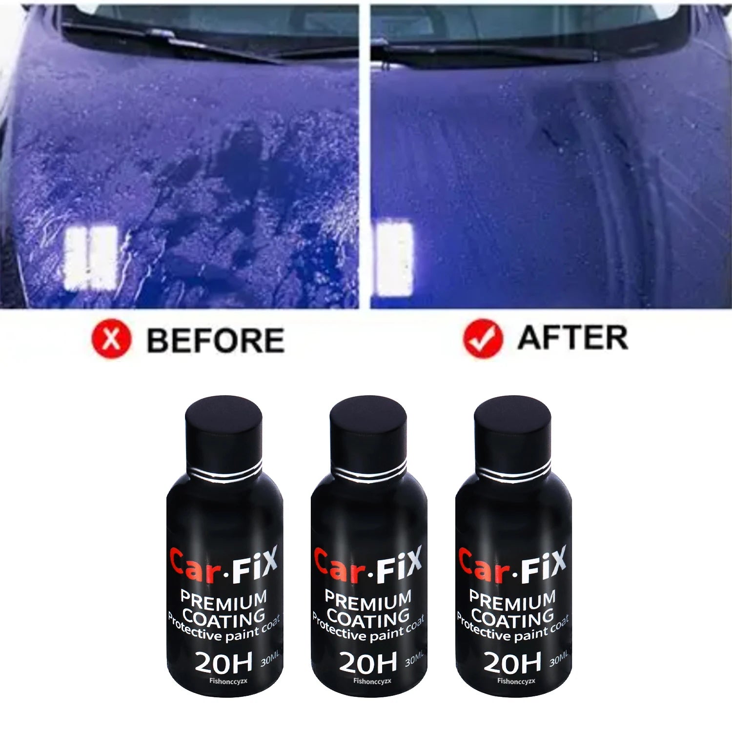 3PCS 20H Ceramic Coating Polishing Wax Super Hydrophobic Paint Care Durability Anti-Corrosion Plated Crystal Car Liquid Glass Peaceful Pleasures Health and Wellness