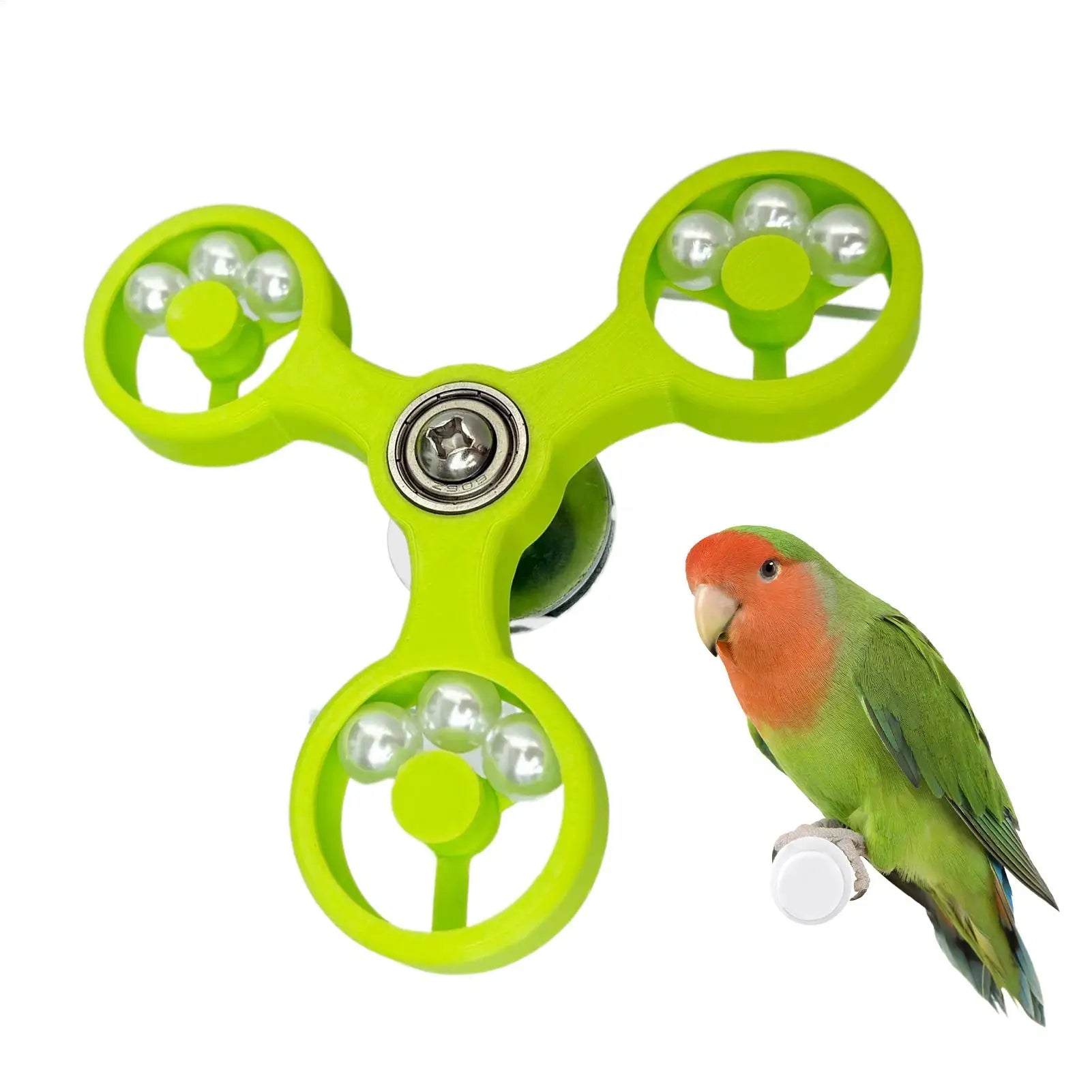 Interactive Rotating Spinner Wheel Bird Toy | Parrots & Parakeets Bird Cage Toy Peaceful Pleasures Health and Wellness