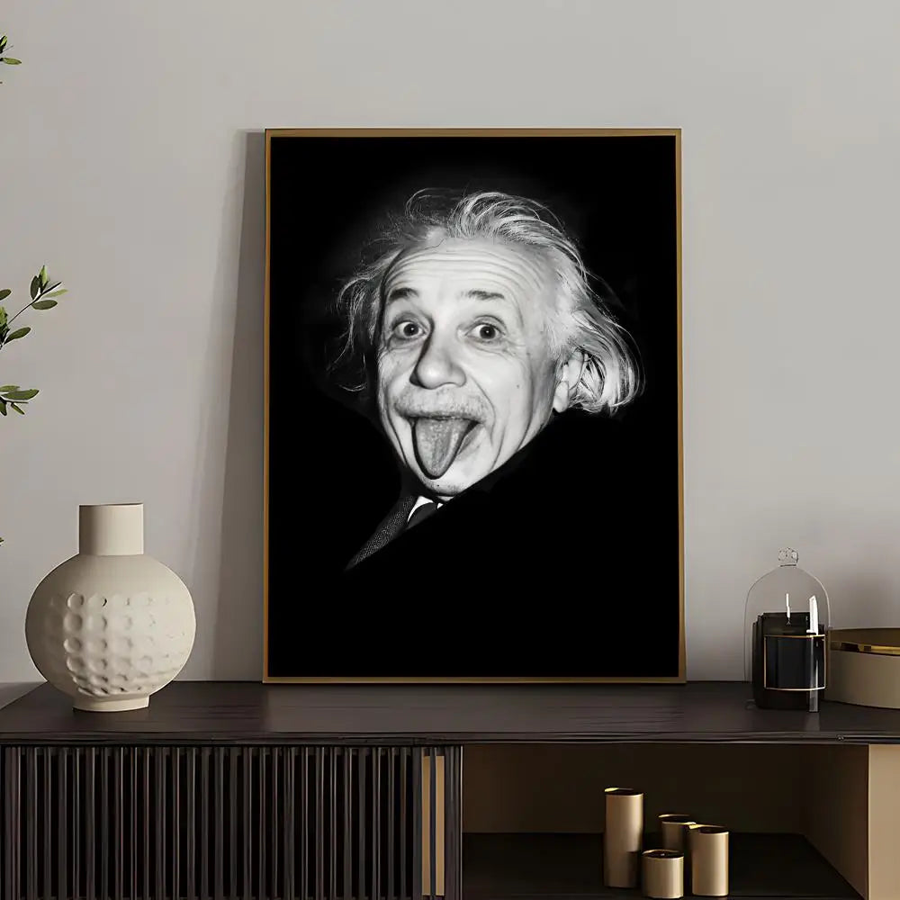 Hot Aalbert Einsteines Poster Versatile HD Waterproof Wall Art Self-Adhesive Decor for Any Space Ideal Gift Peaceful Pleasures Health and Wellness z1 40X50cmNoframe
