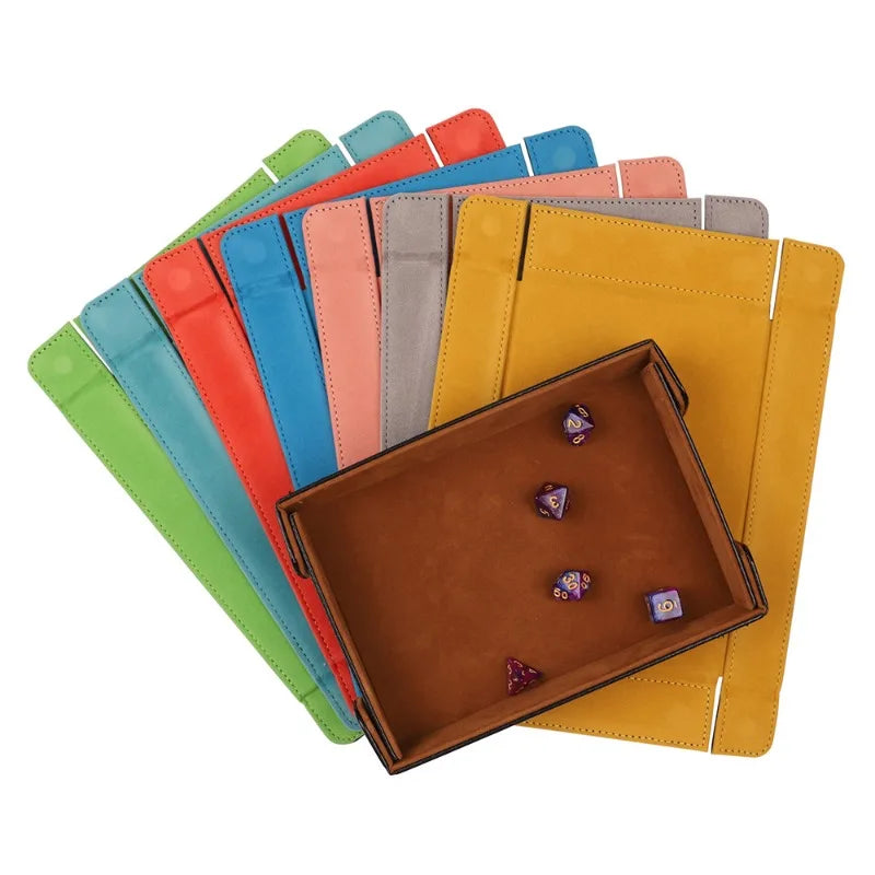 Magnetic PU Leather Dice Rolling & Storage Tray | D&D RPG Games