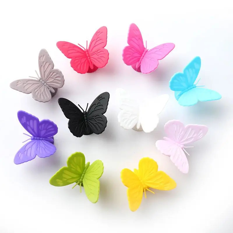 Silicone Wine Glass Markers & Drink Charms – 6 Pack