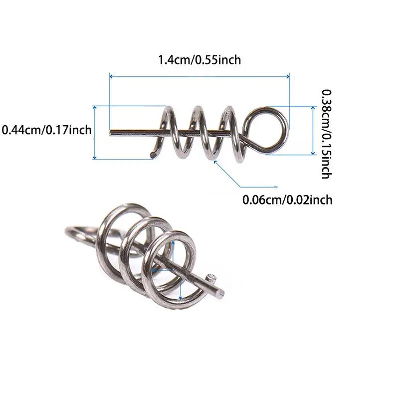 Spring Lock Fishing Hooks, 50pcs Soft Bait Worm Lure Hooks, Durable Spring Design for Effective Catching, Ideal for Anglers & Ou Peaceful Pleasures Health and Wellness