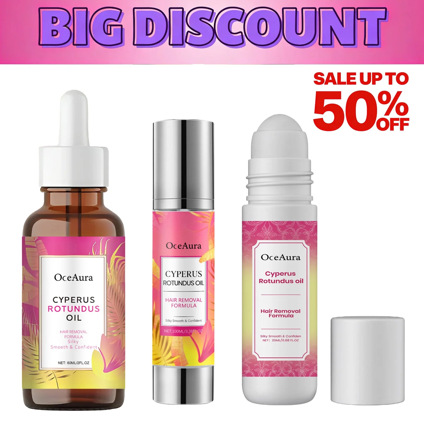 OceAura Cyperus Rotundus Hair Removal Oil | Anti Regrowth