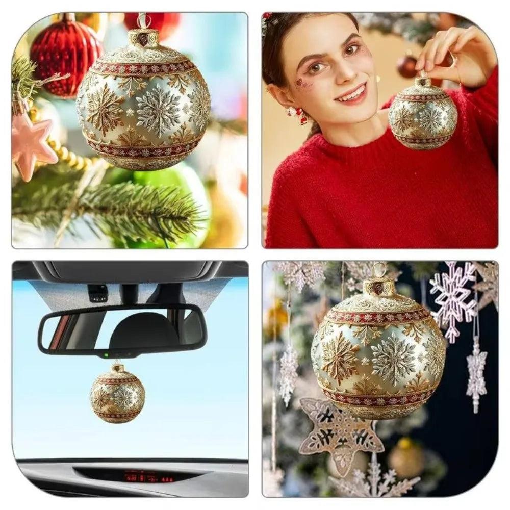2D Acrylic Christmas Tree Ornaments – 7-Piece Flat Pendant Set