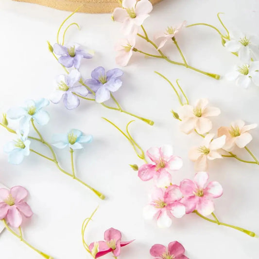Silk Plum Blossom Artificial Flowers 10/30Pcs | Wedding & Decor Artificial Silk Flowers Peaceful Pleasures Health and Wellness