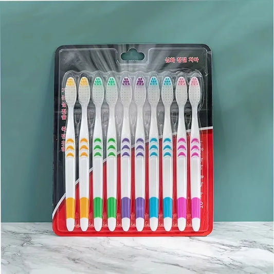 10-Pack Bamboo Charcoal Ultra-Soft Adult Toothbrushes Charcoal Toothbrush Set Peaceful Pleasures Health and Wellness