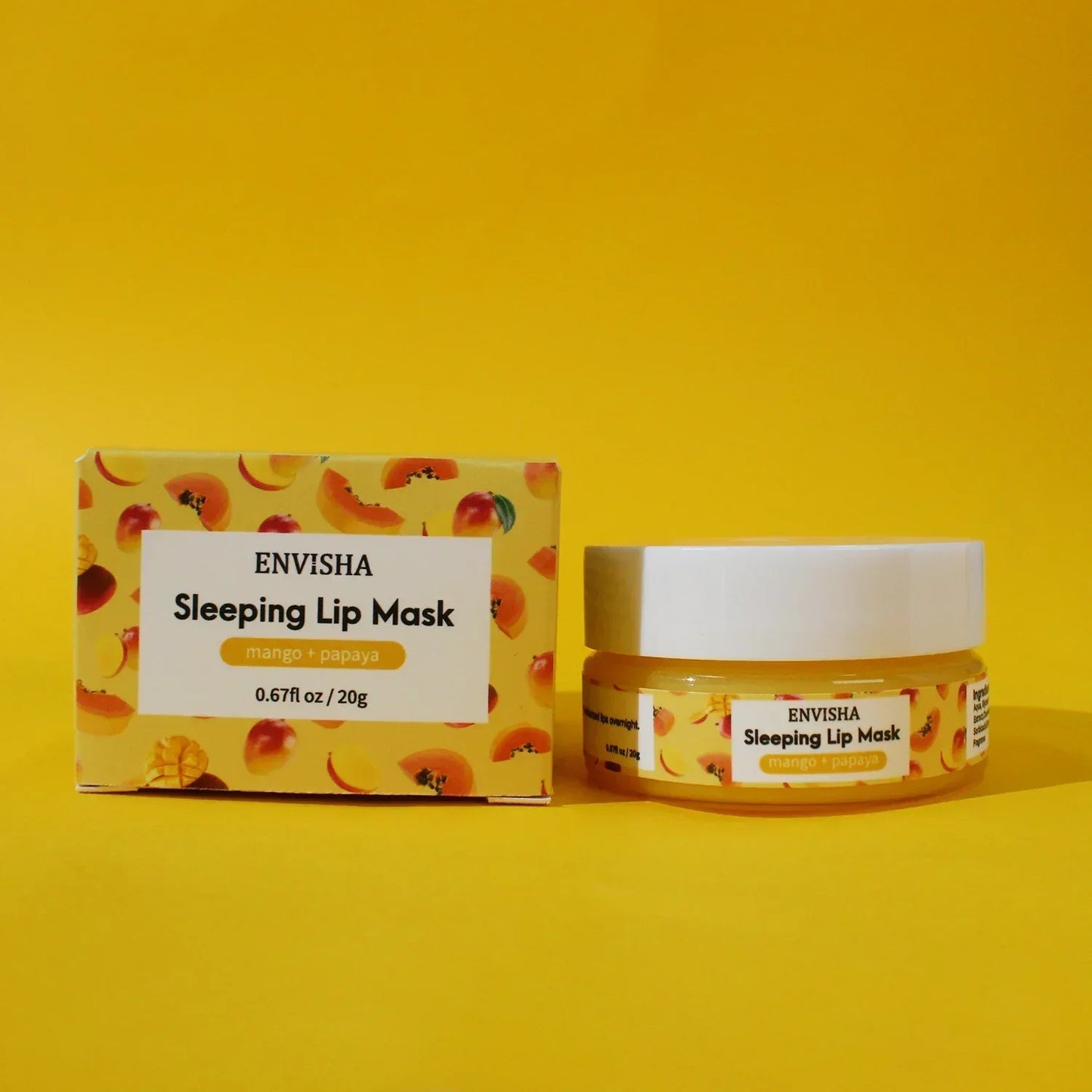 ENVISHA Coconut Lip Sleep Mask – Overnight Moisturizing & Line-Fading 20g