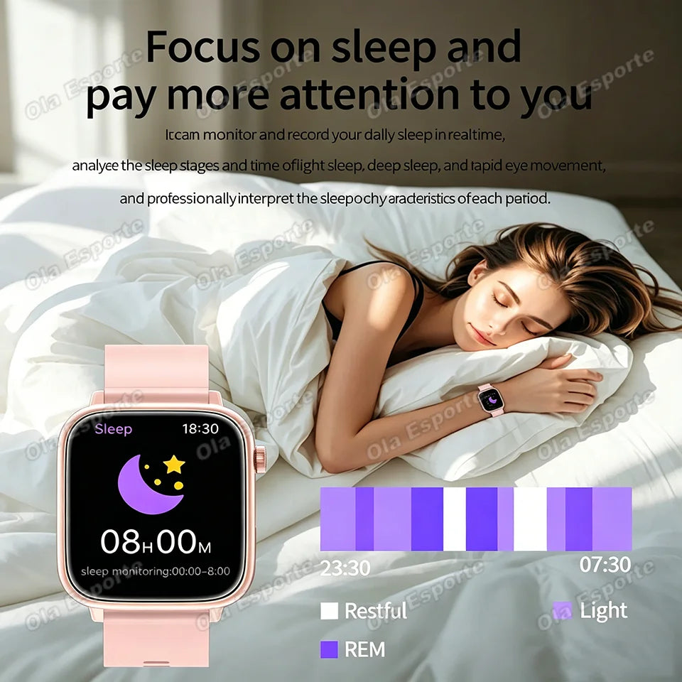 Ola Esporte Smart Watch 1.85" BT Calling Fitness Tracker for Men Women