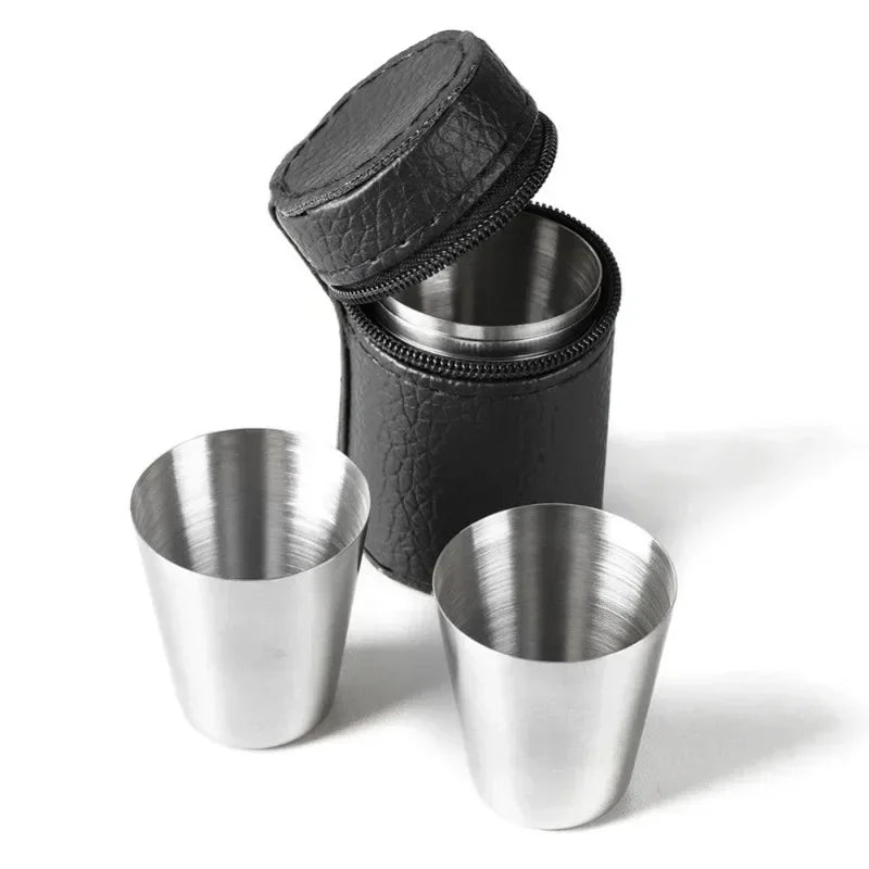 Cup Mug Mini Drinkware Glass Tiki Outdoor Travel Gifts Personalized Cups Kitchen Practical Steel Dining. Whiskey Pcs/set 4 Bar Peaceful Pleasures Health and Wellness