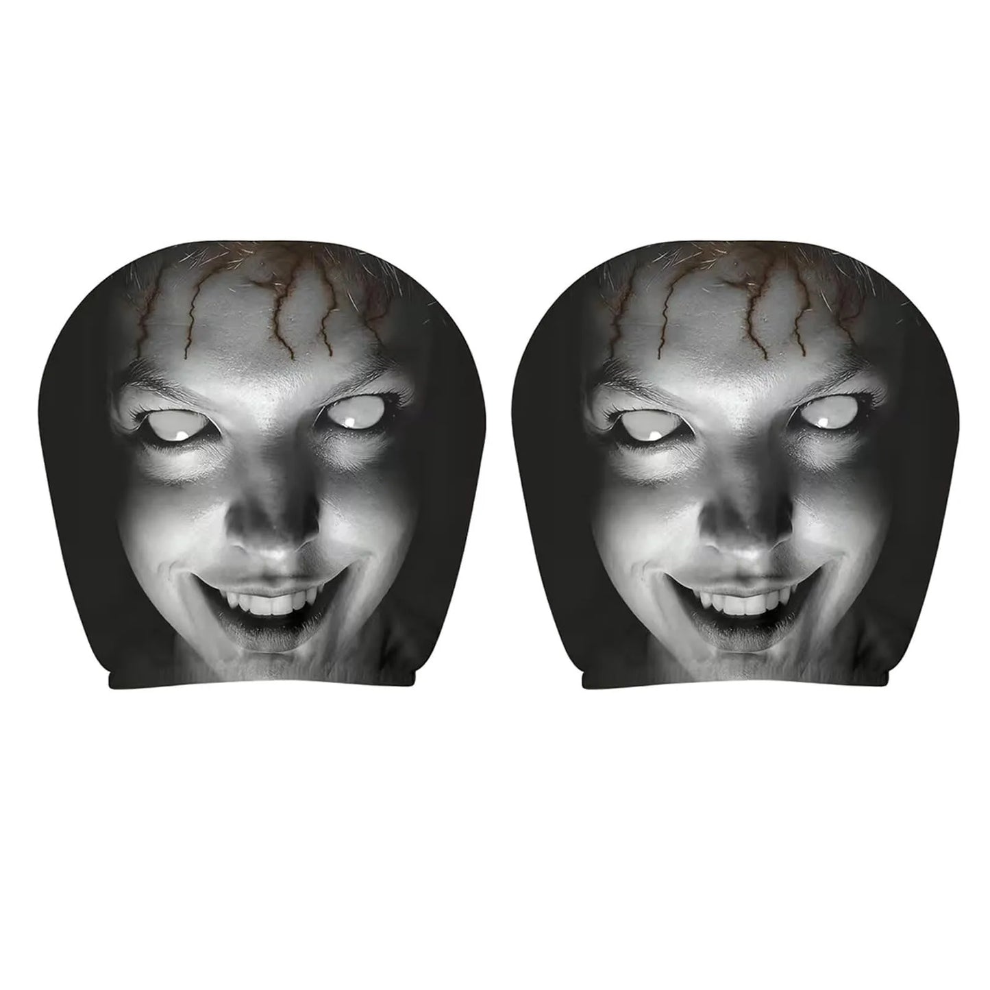 2Pcs Seat Headrest Protector Washable Breathable Car Seat Pillowcase Funny Cartoon Pattern Headrest Covers for Family Car Models Peaceful Pleasures Health and Wellness A 2PC