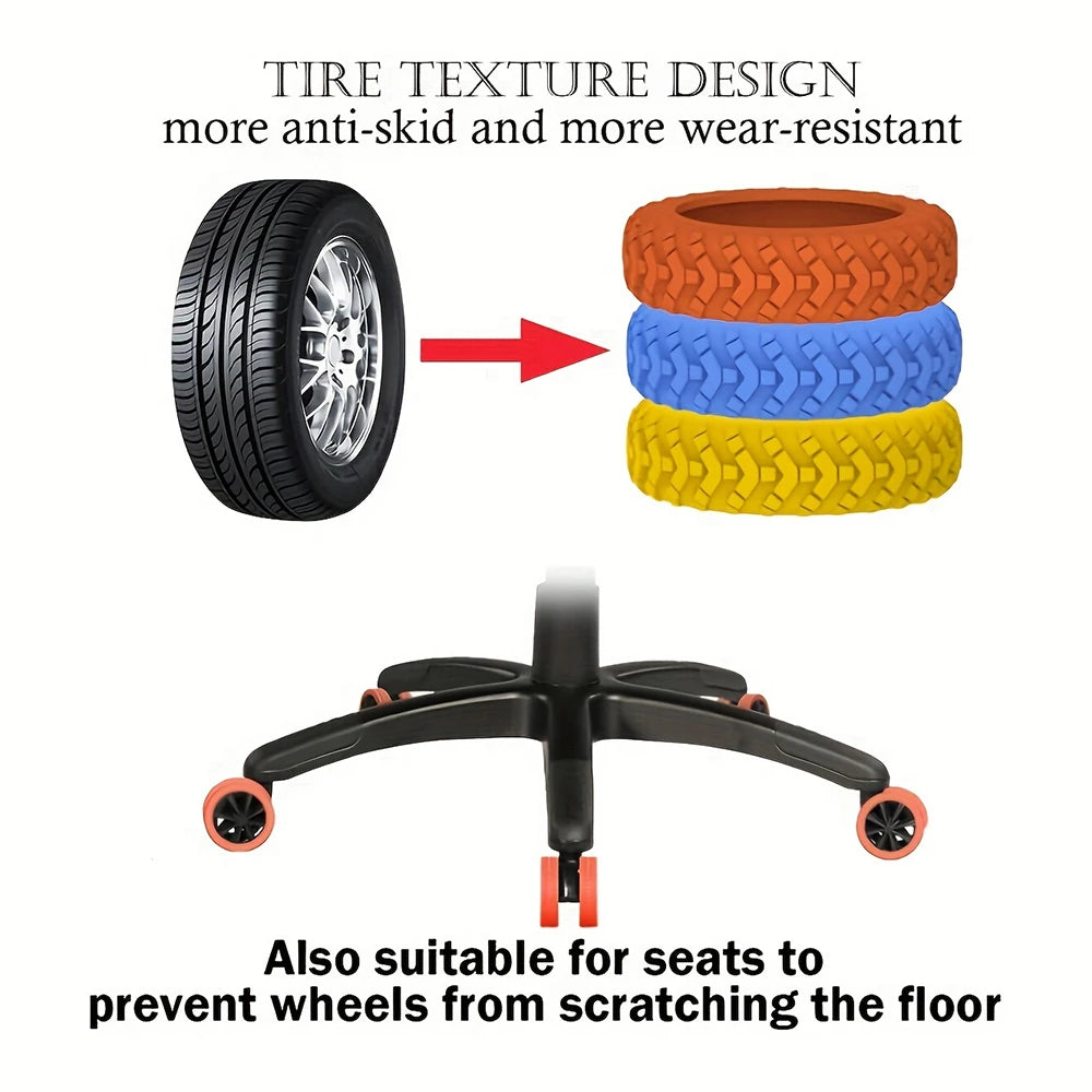 Upgraded Thickened Luggage Wheel Protection Repair Trailer Mute
