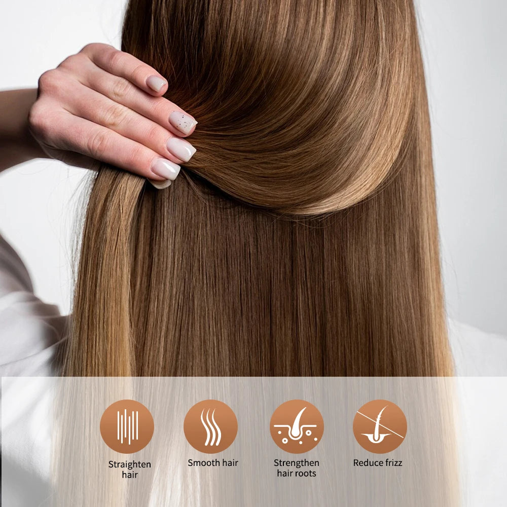 Hair Straightening Lotion Professional Keratin Treatment Cream Smoothing Soft Repair Perms Damaged Frizz Hair Care Products Peaceful Pleasures Health and Wellness