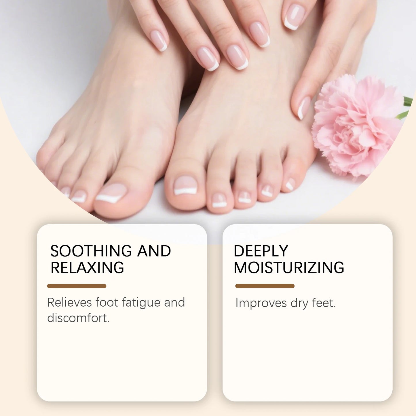 Foot Moisturizing Cream Moisturizing Relaxing Foot Care Nourishing Anti-Cracked Smoothing Softens Cuticles Daily Foot Care Peaceful Pleasures Health and Wellness