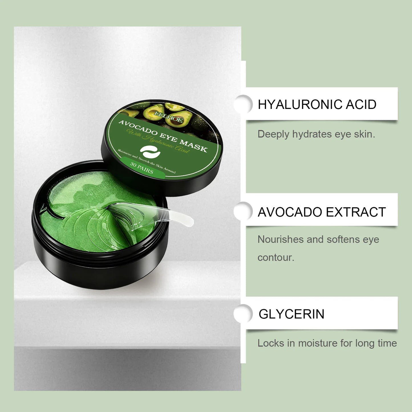Under Eye Patches – Hyaluronic Acid, Collagen & Vitamin C