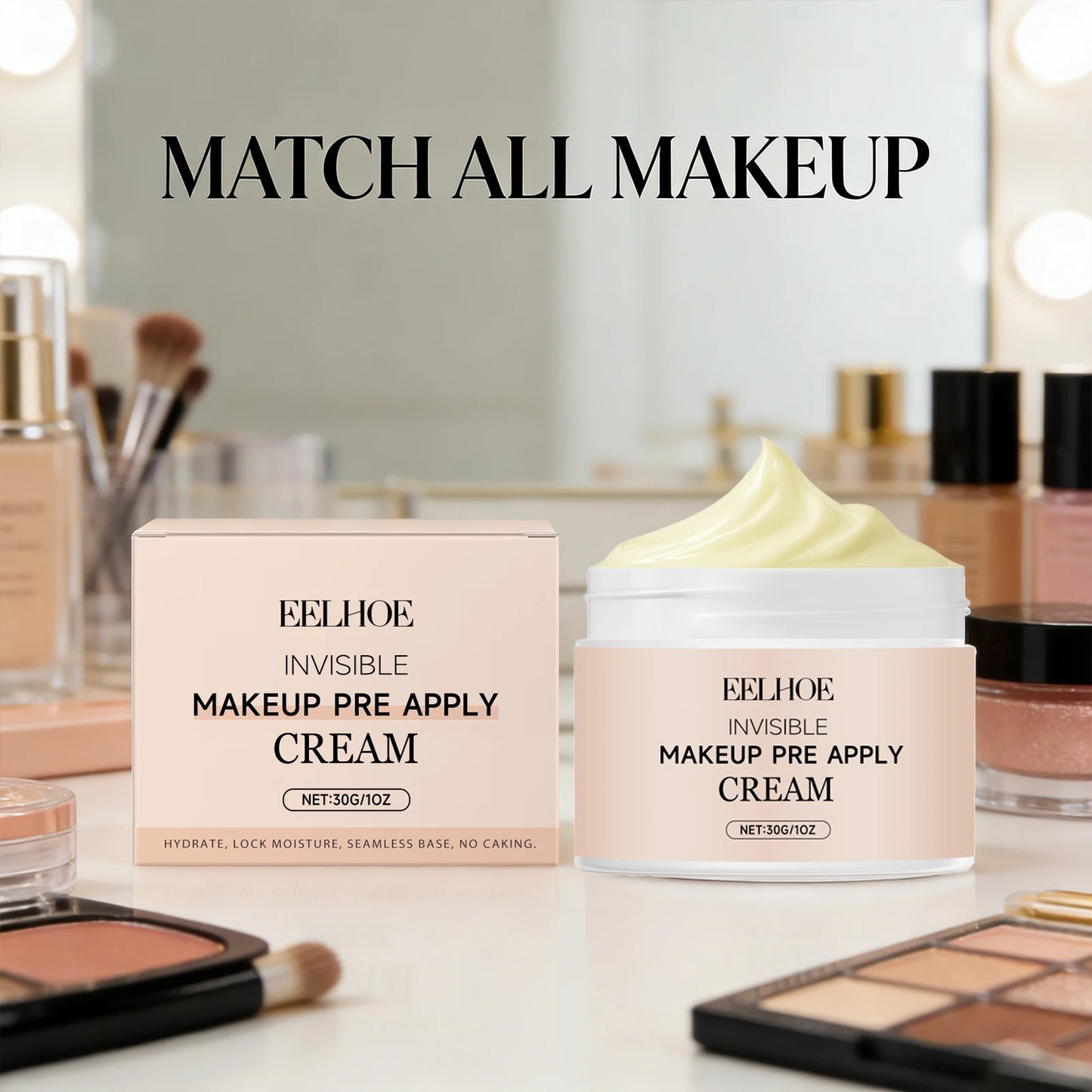 Pre Primer Invisible Makeup Waterproof Minimize Pore Brightening Skin Tone Natural Isolation Pre Apply Cream Primer Makeup 30g Peaceful Pleasures Health and Wellness