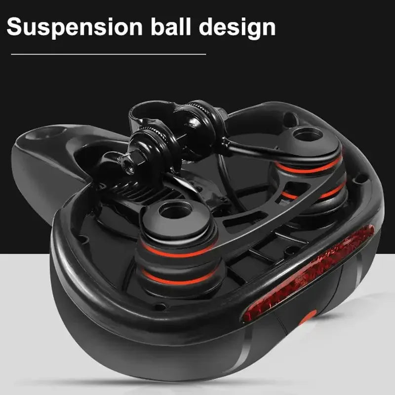 Dual shock-absorbing ball memory foam waterproof wide bike saddle for stationary bike/exercise bike/mountain bike/road bike etc. Peaceful Pleasures Health and Wellness