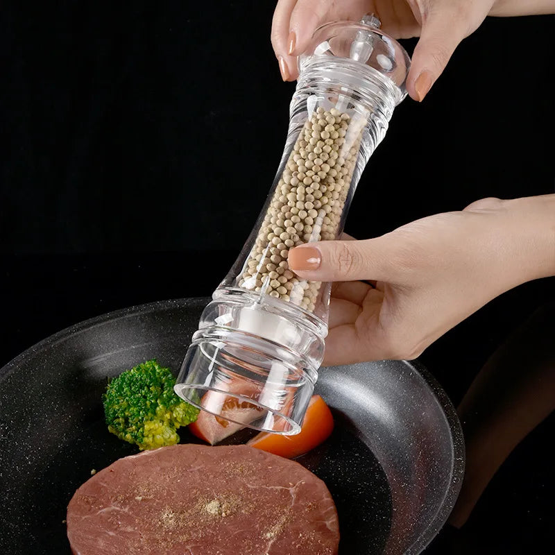 New Acrylic Grinder Transparent Pepper Grinder Manual Pepper Grinder Ceramic Core Multi Purpose Seasoning Bottle Kitchen Tools Peaceful Pleasures Health and Wellness