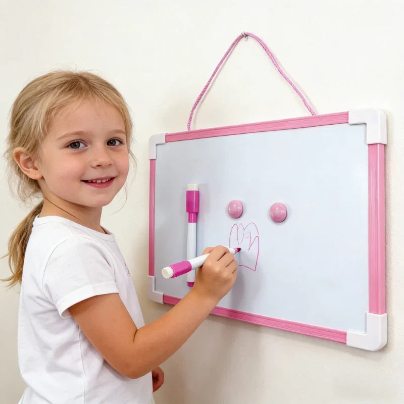 Double-Sided Magnetic Whiteboard Set – Kids Drawing & Memo Board
