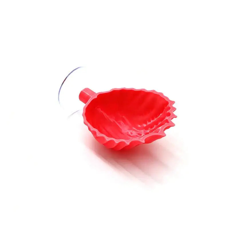 Shell Shaped Betta Feeding Dish with Suction Cup | Tank Decor Aquarium Feeding Tray Peaceful Pleasures Health and Wellness M