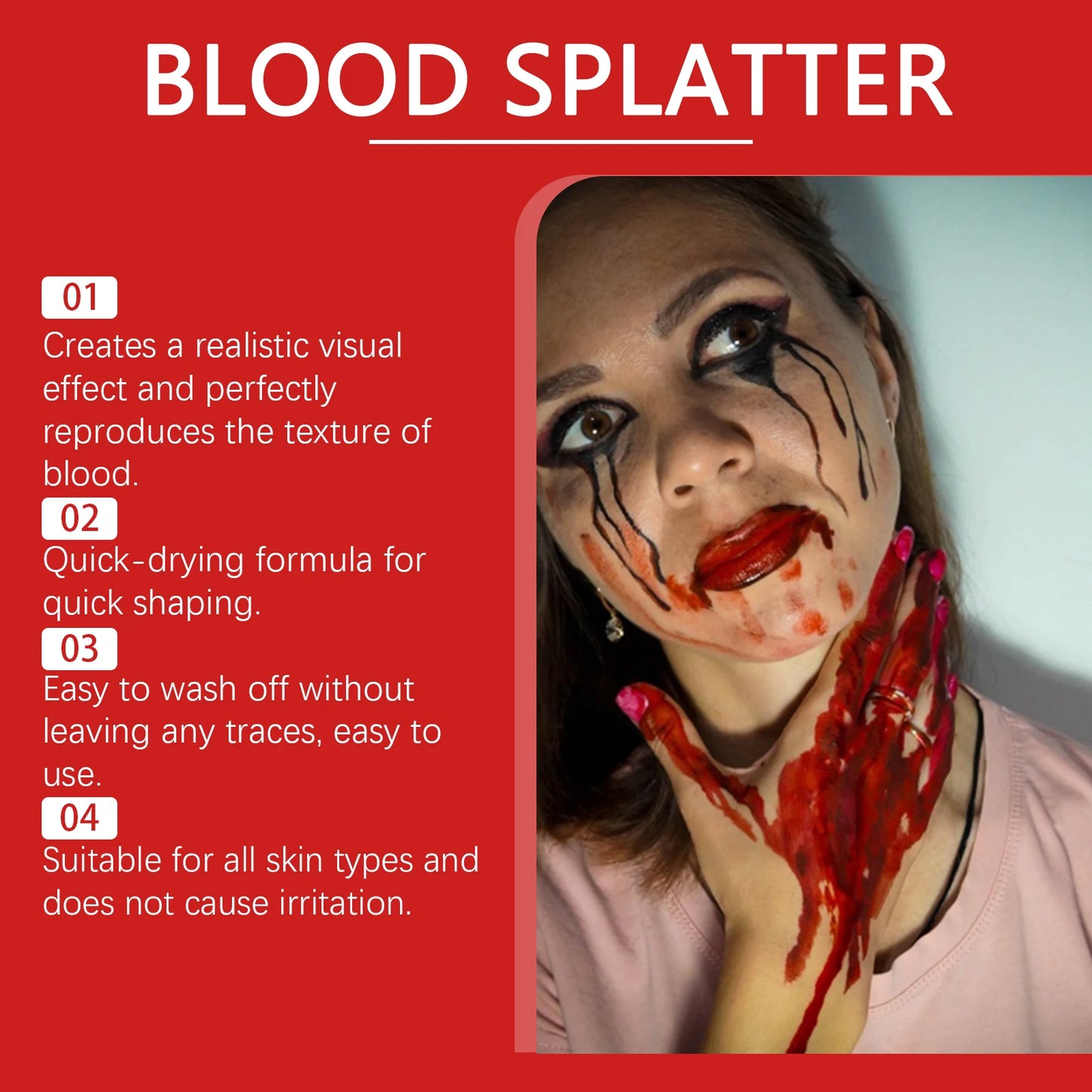Fake Blood Spray 60ml – Halloween SFX Makeup & Costume Props