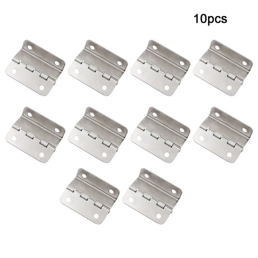 Cabinet Hinge Wooden Box Tri-fold Right Angle 4 Holes Three-folding Peaceful Pleasures Health and Wellness White 1
