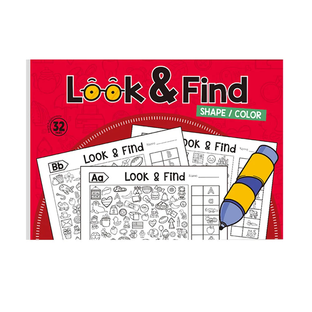 Look Find Activity Book Kids Hidden Objects Focus Attention Practice
