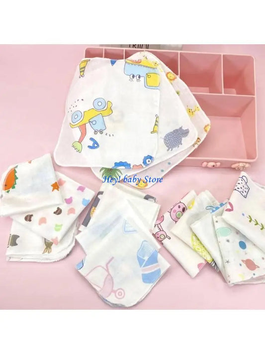 10-Pack Baby Washcloth Set | Soft Double Layer Gauze Face Towels Baby Washcloth Set Peaceful Pleasures Health and Wellness CN