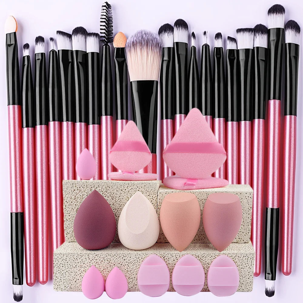 RUNTOIN 20Pcs Makeup Brush Set – Foundation, Blush & Eye